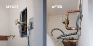 Protect Your Home: Locate Your Main Water Shutoff Valve 1 Before and after shut off valve installation.